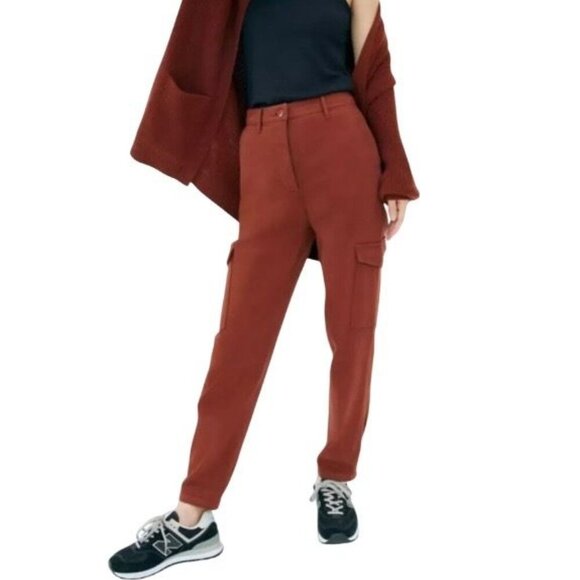 Aritzia Wilfred Free Womens Modern Rust Cargo Pants Size 12 Button Fly High-Rise - Picture 3 of 11